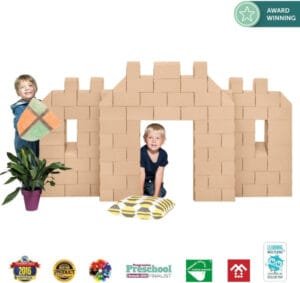 100 bloques de cartón para construir fortalezas GiGi Bloks XXL