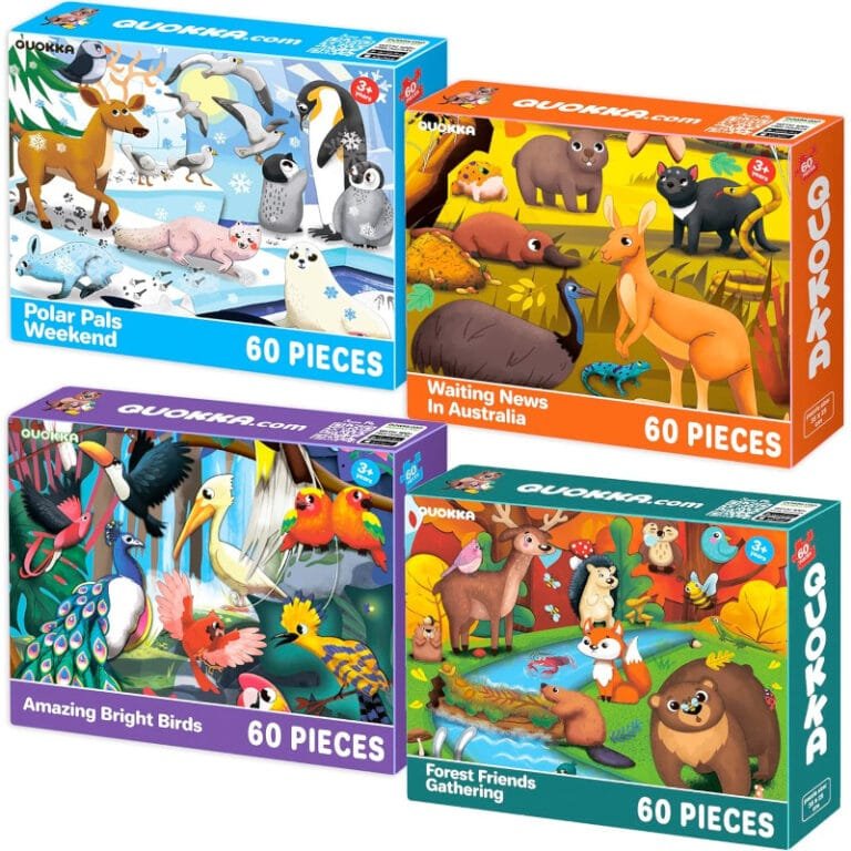 Kit de 4 Puzzles de 60 piezas cada uno de QUOKKA