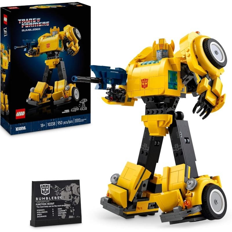 LEGO Icons Transformers Bumblebee de robot figura de acción coleccionable