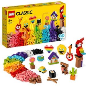 LEGO 11030 Classic para construir coche casa emoji loro flores,...