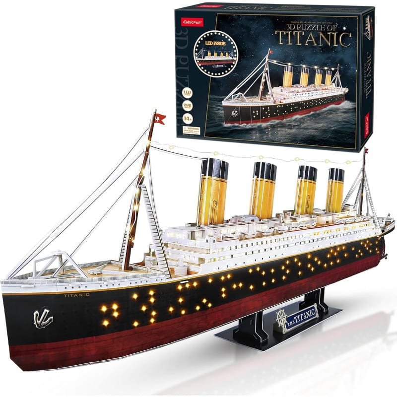 Puzzle 3D Titanic con luces LED