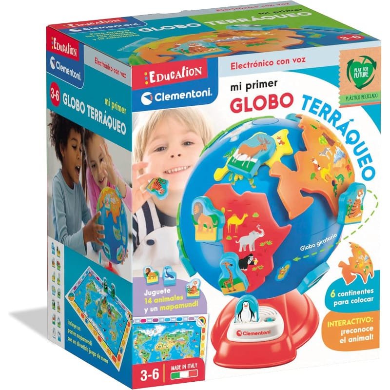 Juguete educativo globo terráqueo Clementoni interactivo