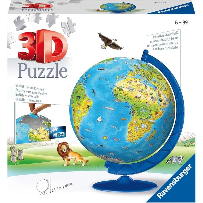 Puzzle 3D globo terráqueo para niños