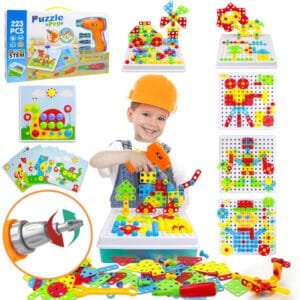 Juguete Montessori puzzles 3D construcciones mosaicos manualidades