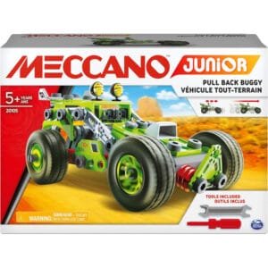 Kit de construcción MECCANO JUNIOR Coche Buggy modelo STEAM con motor de fricción 3 en 1